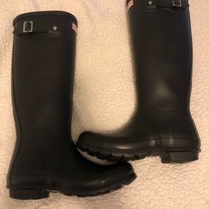 Tall matte hunter boots